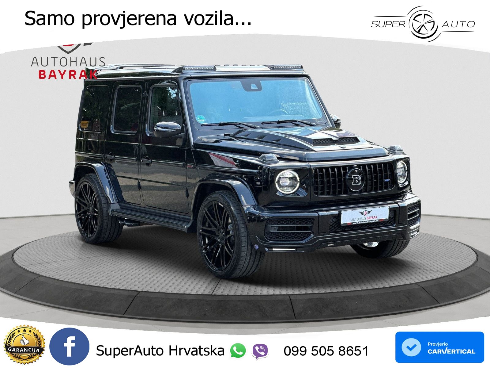 Mercedes G 500 Long V8 (422 KS) 4MATIC 9G-TRONIC Brabus ZRAČNI+ACC+GR SJED+360+PANO