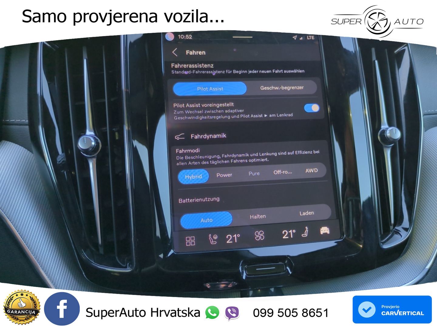 Volvo XC60 T8 AWD Geartronic ZRAČNI+ACC+GR SJED+KAM+PANO