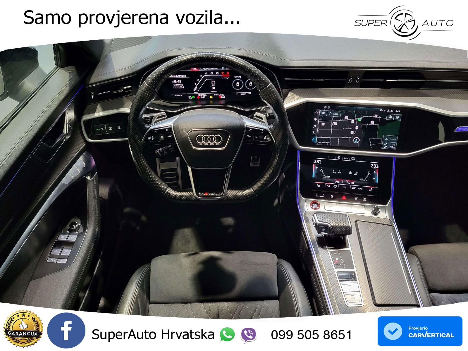 Audi RS6 Avant 4.0 TFSI V8 (600 KS) quattro Tiptronic ZRAČNI+ACC+GR SJED+KAM