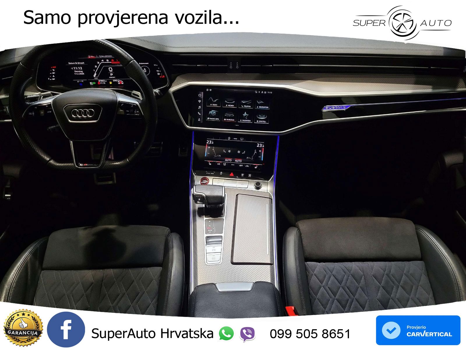 Audi RS6 Avant 4.0 TFSI V8 (600 KS) quattro Tiptronic ZRAČNI+ACC+GR SJED+KAM