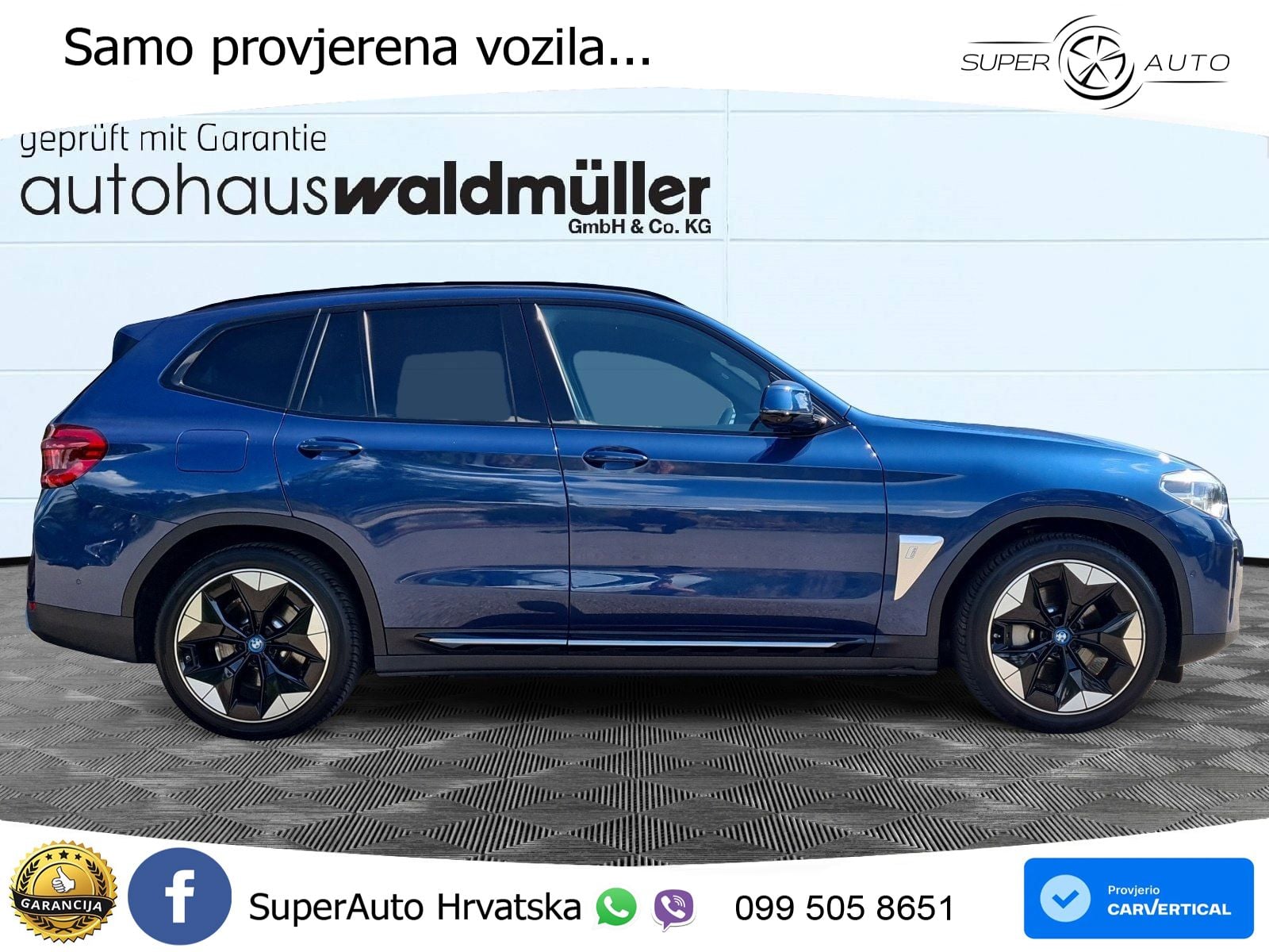 BMW iX3 80 kWh (286 KS) ACC+HEAD+GR SJED+360+PANO
