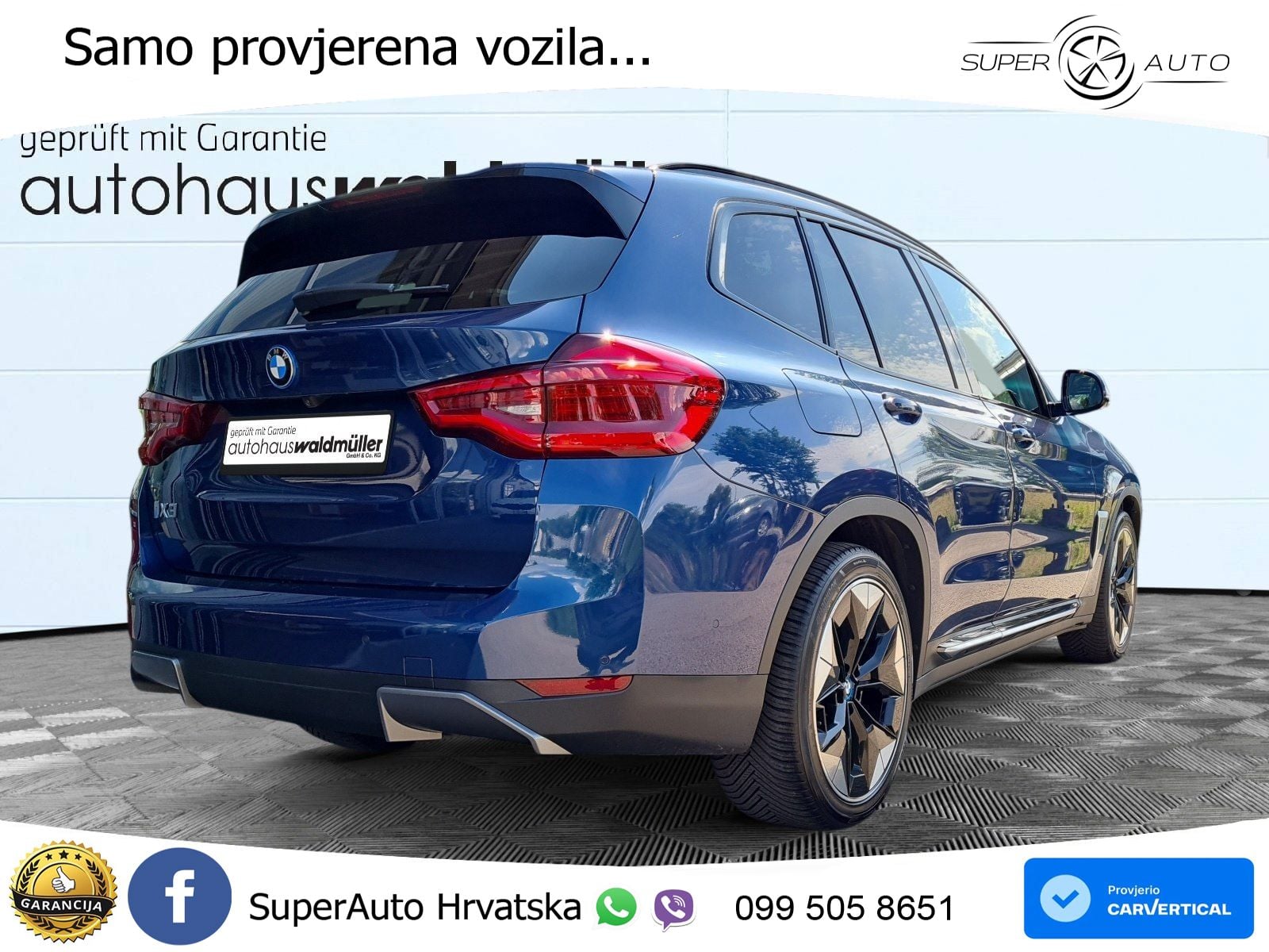 BMW iX3 80 kWh (286 KS) ACC+HEAD+GR SJED+360+PANO