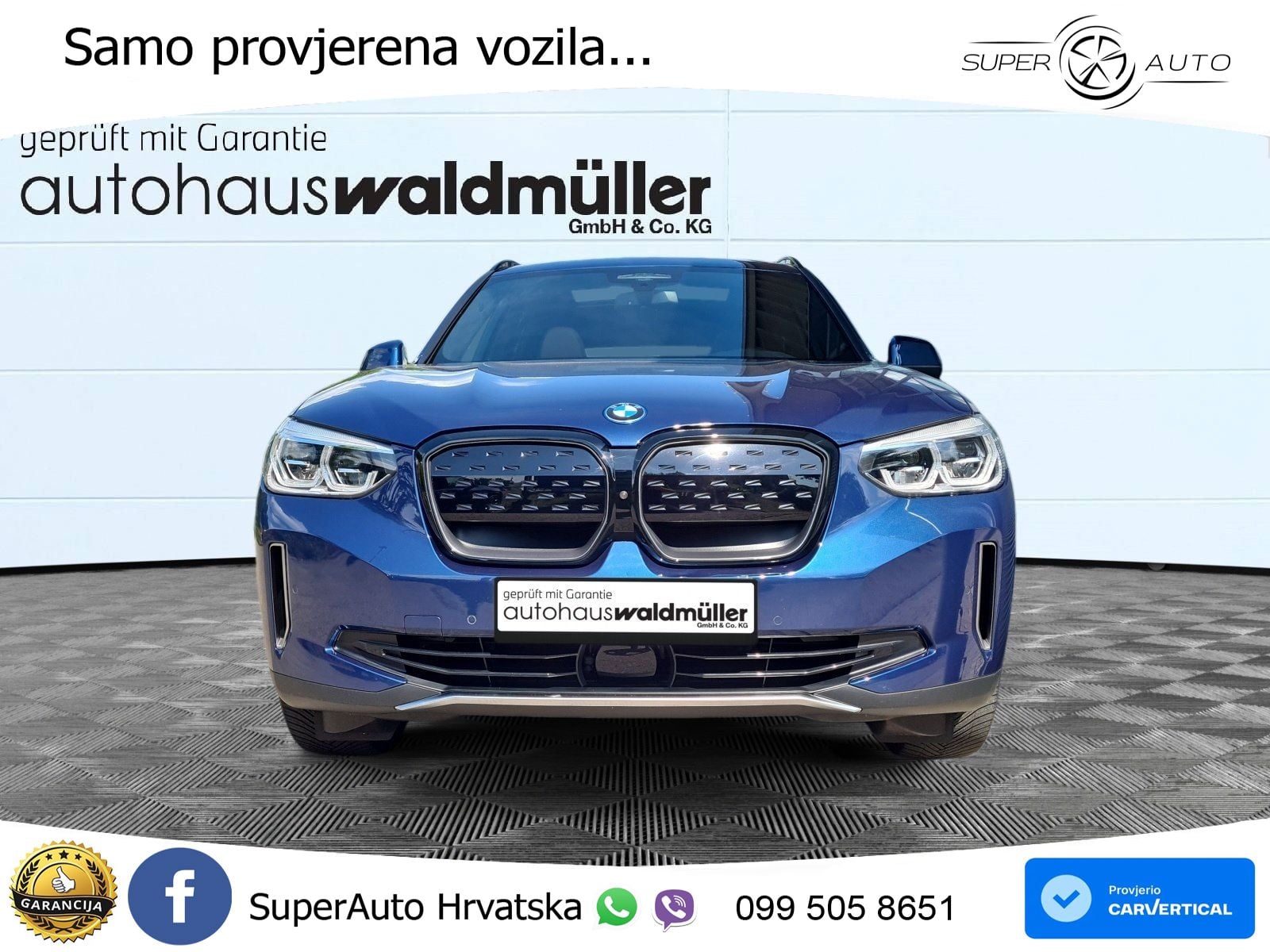 BMW iX3 80 kWh (286 KS) ACC+HEAD+GR SJED+360+PANO