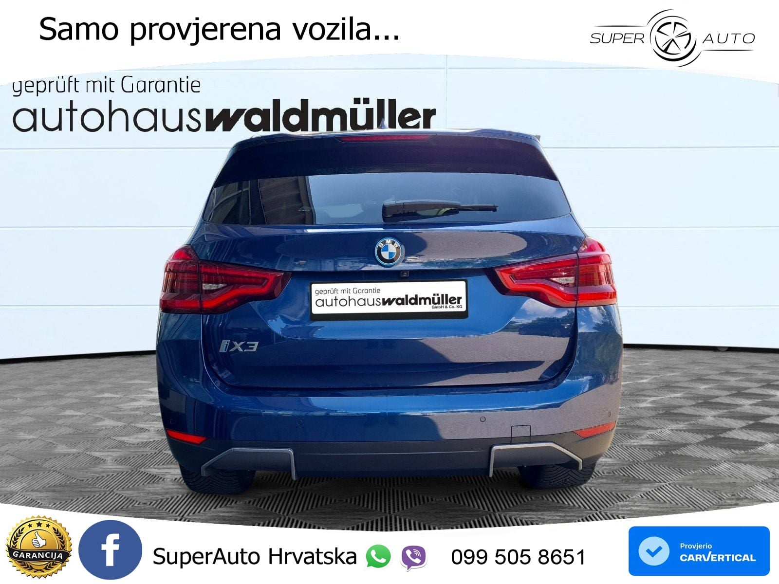BMW iX3 80 kWh (286 KS) ACC+HEAD+GR SJED+360+PANO