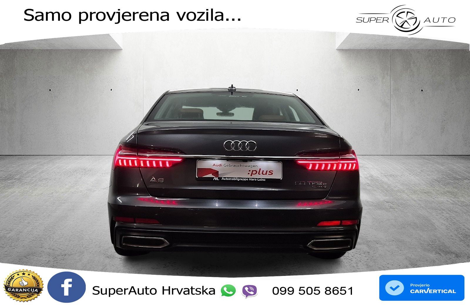 Audi A6 50 TFSIe (299 KS) quattro ultra S tronic S line MATRIX+GR SJED+KAM