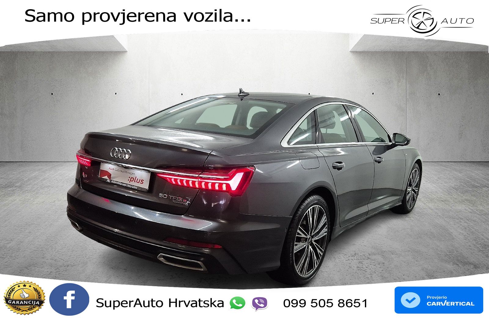 Audi A6 50 TFSIe (299 KS) quattro ultra S tronic S line MATRIX+GR SJED+KAM