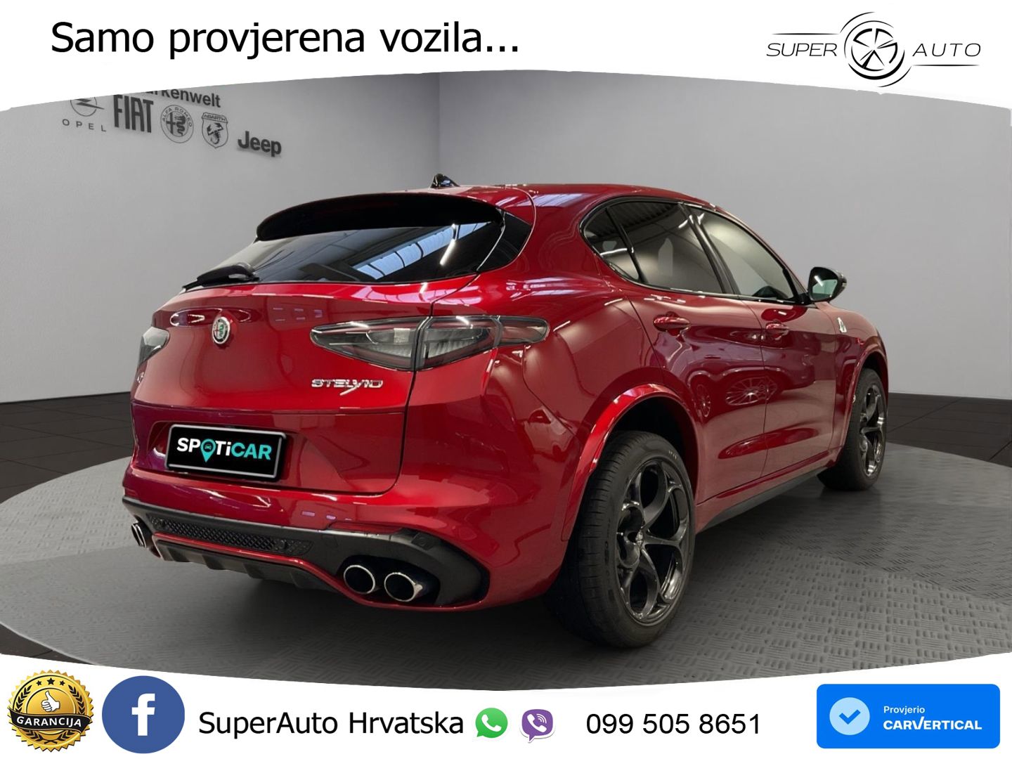 Alfa Romeo Stelvio Quadrifoglio 2.9 V6 Bi-Turbo (520 KS) Q4 Automatic LED+GR SJED+ACC