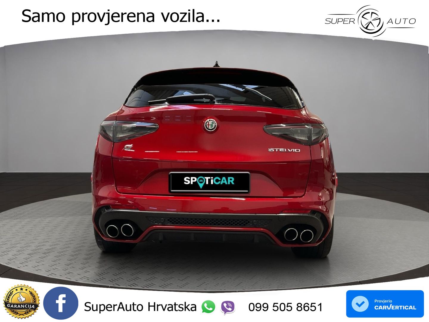 Alfa Romeo Stelvio Quadrifoglio 2.9 V6 Bi-Turbo (520 KS) Q4 Automatic LED+GR SJED+ACC