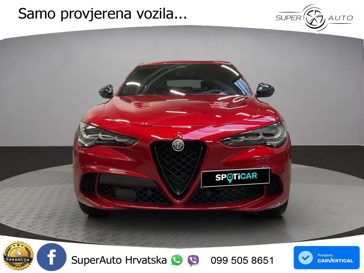 Alfa Romeo Stelvio Quadrifoglio 2.9 V6 Bi-Turbo (520 KS) Q4 Automatic LED+GR SJED+ACC