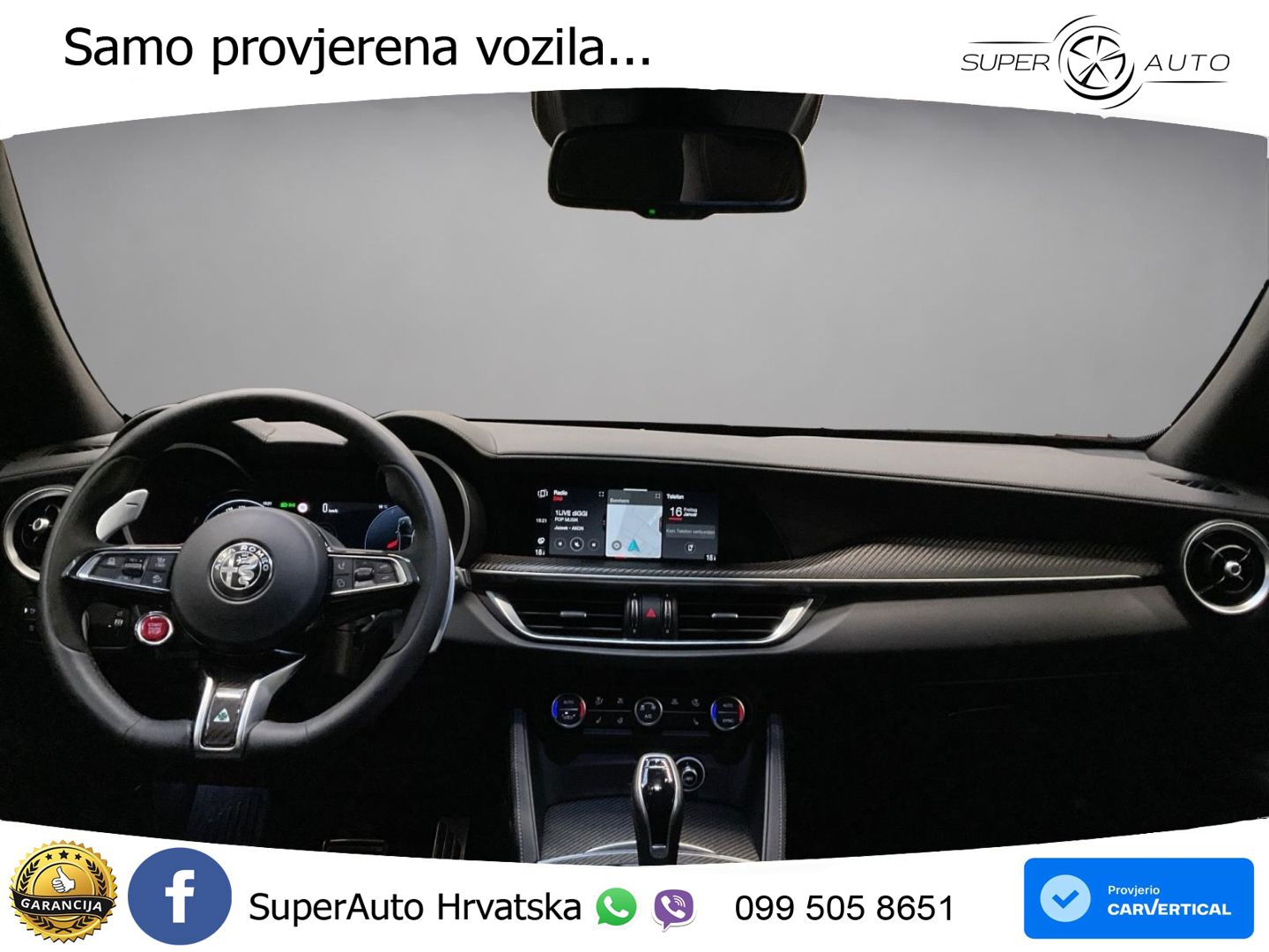 Alfa Romeo Stelvio Quadrifoglio 2.9 V6 Bi-Turbo (520 KS) Q4 Automatic LED+GR SJED+ACC