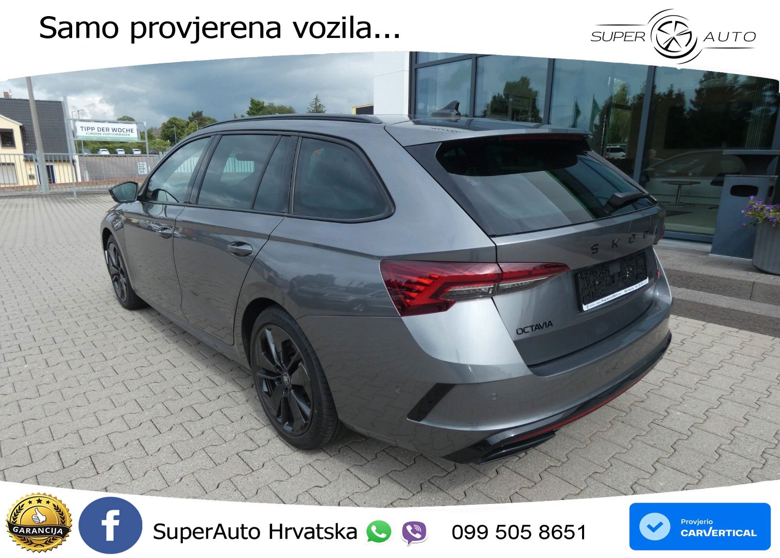 Škoda Octavia Combi RS 2.0 TSI (265 KS) DSG LED+GR SJED+ACC