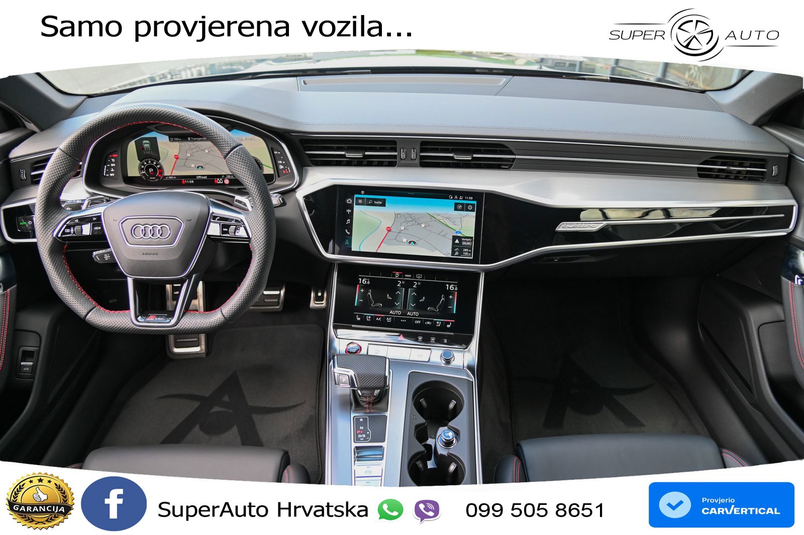 Audi RS6 Avant 4.0 TFSI V8 performance (630 KS)  quattro tiptronic ZRAČNI+ACC+GR SJED+KAM