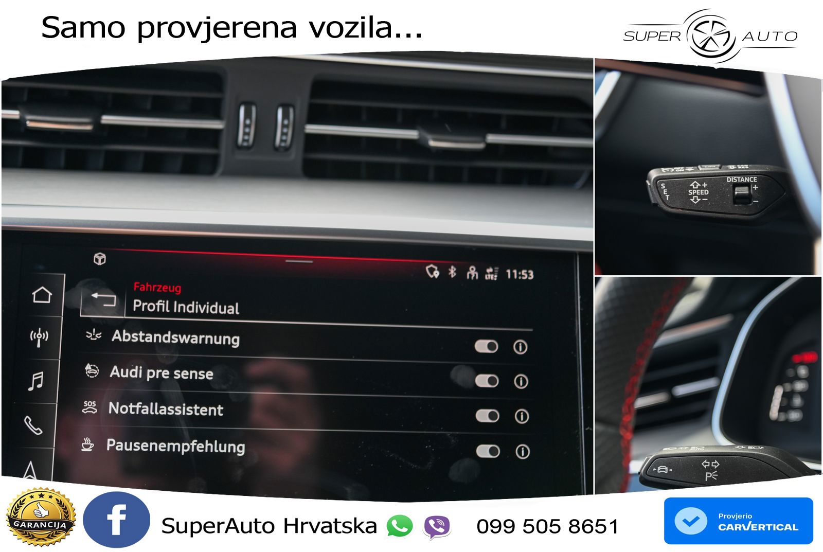 Audi RS6 Avant 4.0 TFSI V8 performance (630 KS)  quattro tiptronic ZRAČNI+ACC+GR SJED+KAM