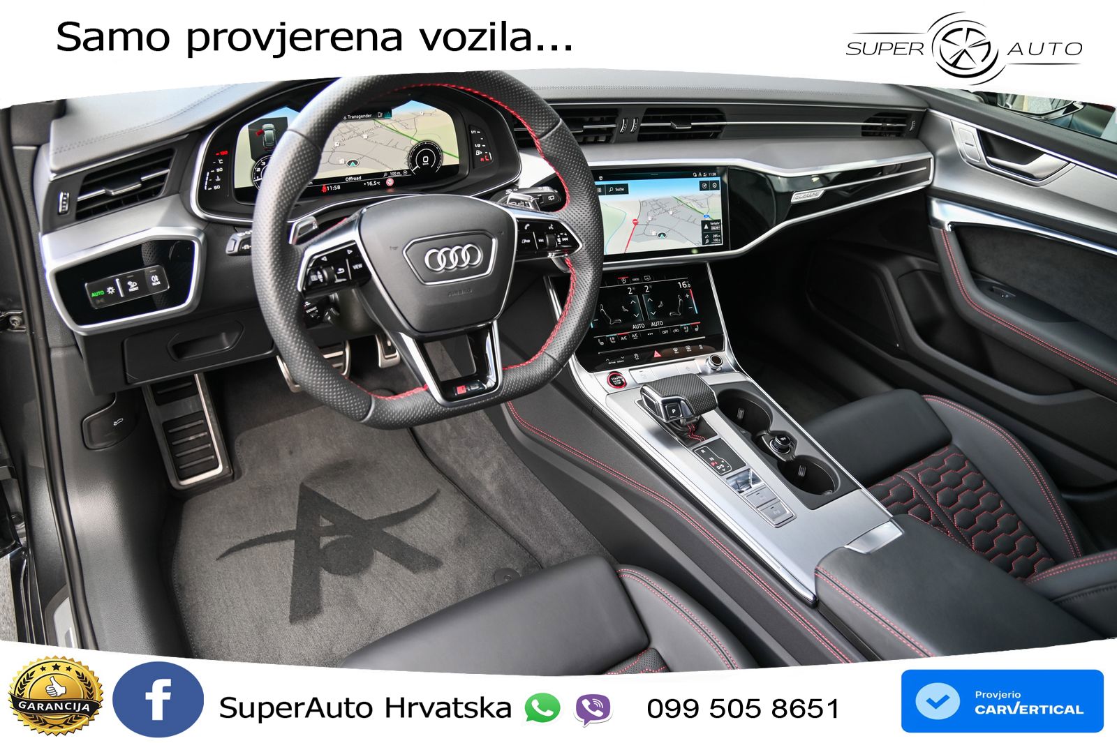 Audi RS6 Avant 4.0 TFSI V8 performance (630 KS)  quattro tiptronic ZRAČNI+ACC+GR SJED+KAM