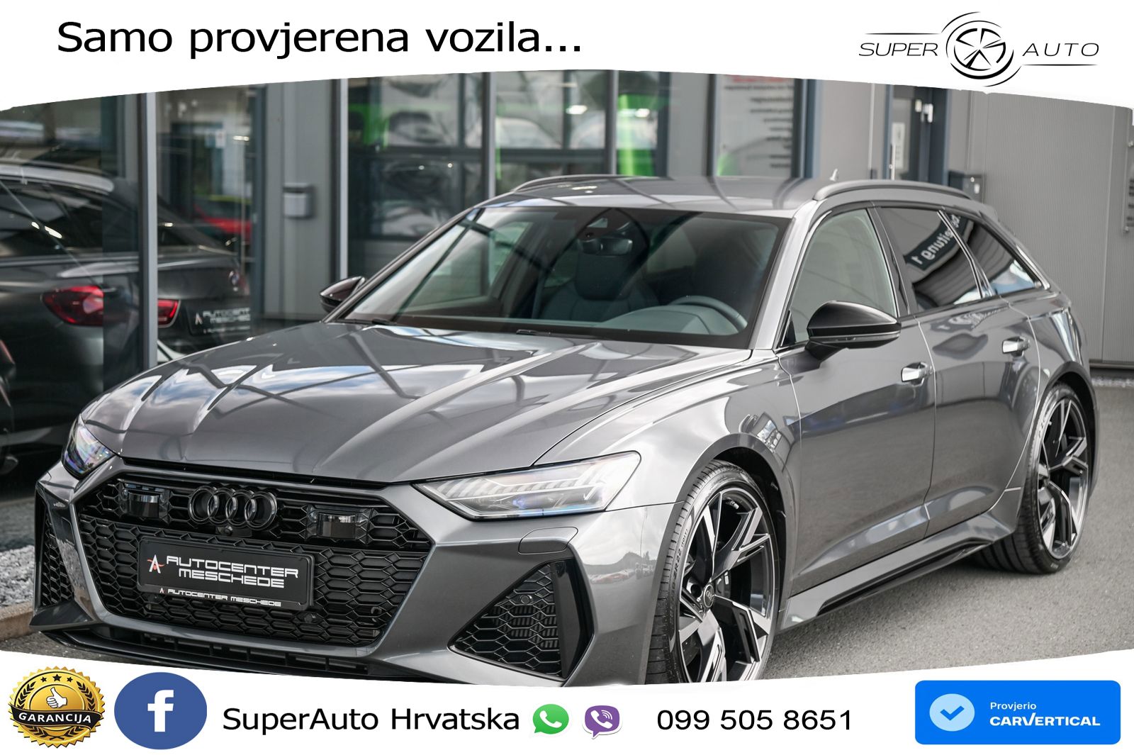 Audi RS6 Avant 4.0 TFSI V8 performance (630 KS)  quattro tiptronic ZRAČNI+ACC+GR SJED+KAM