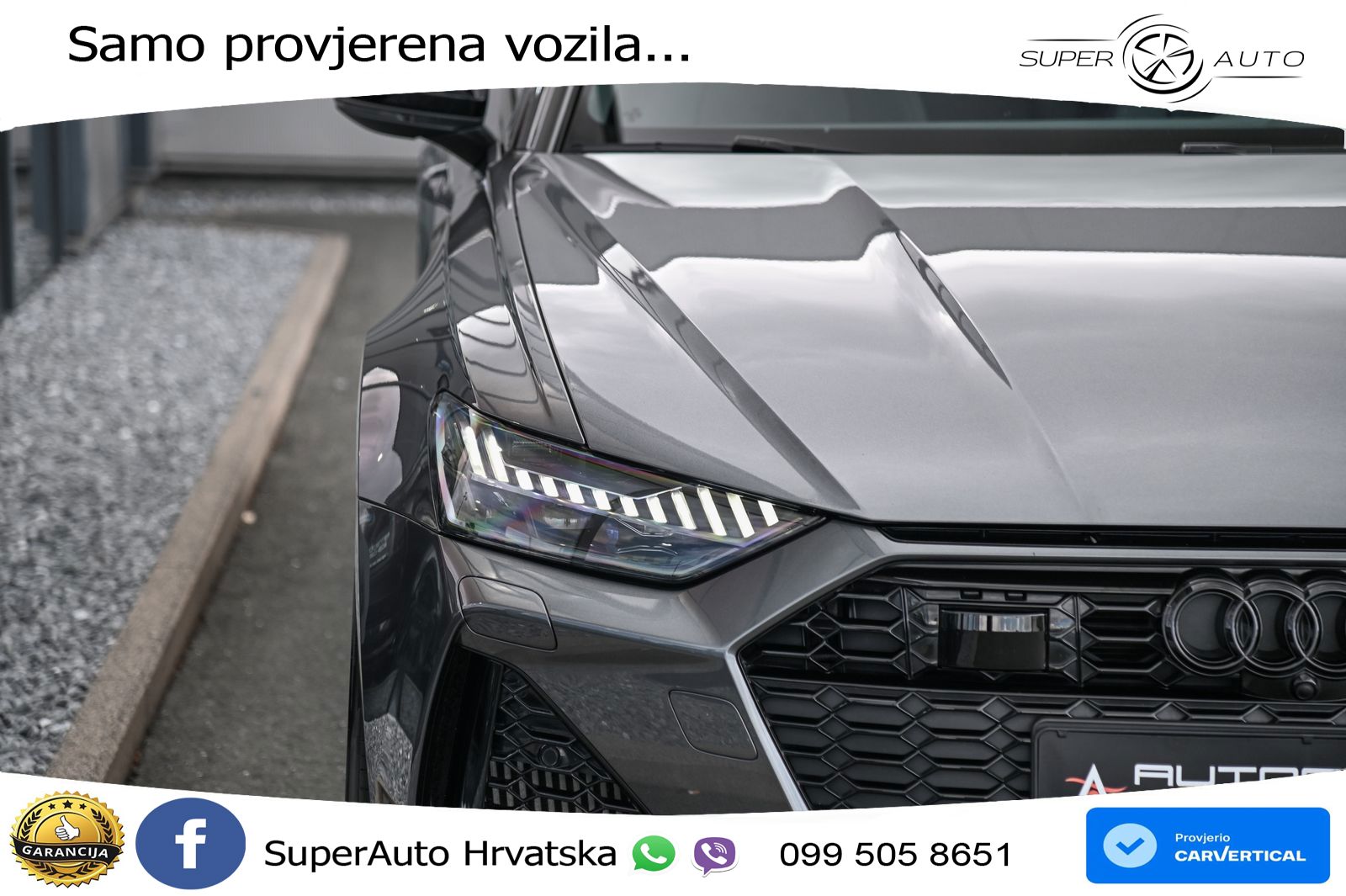 Audi RS6 Avant 4.0 TFSI V8 performance (630 KS)  quattro tiptronic ZRAČNI+ACC+GR SJED+KAM