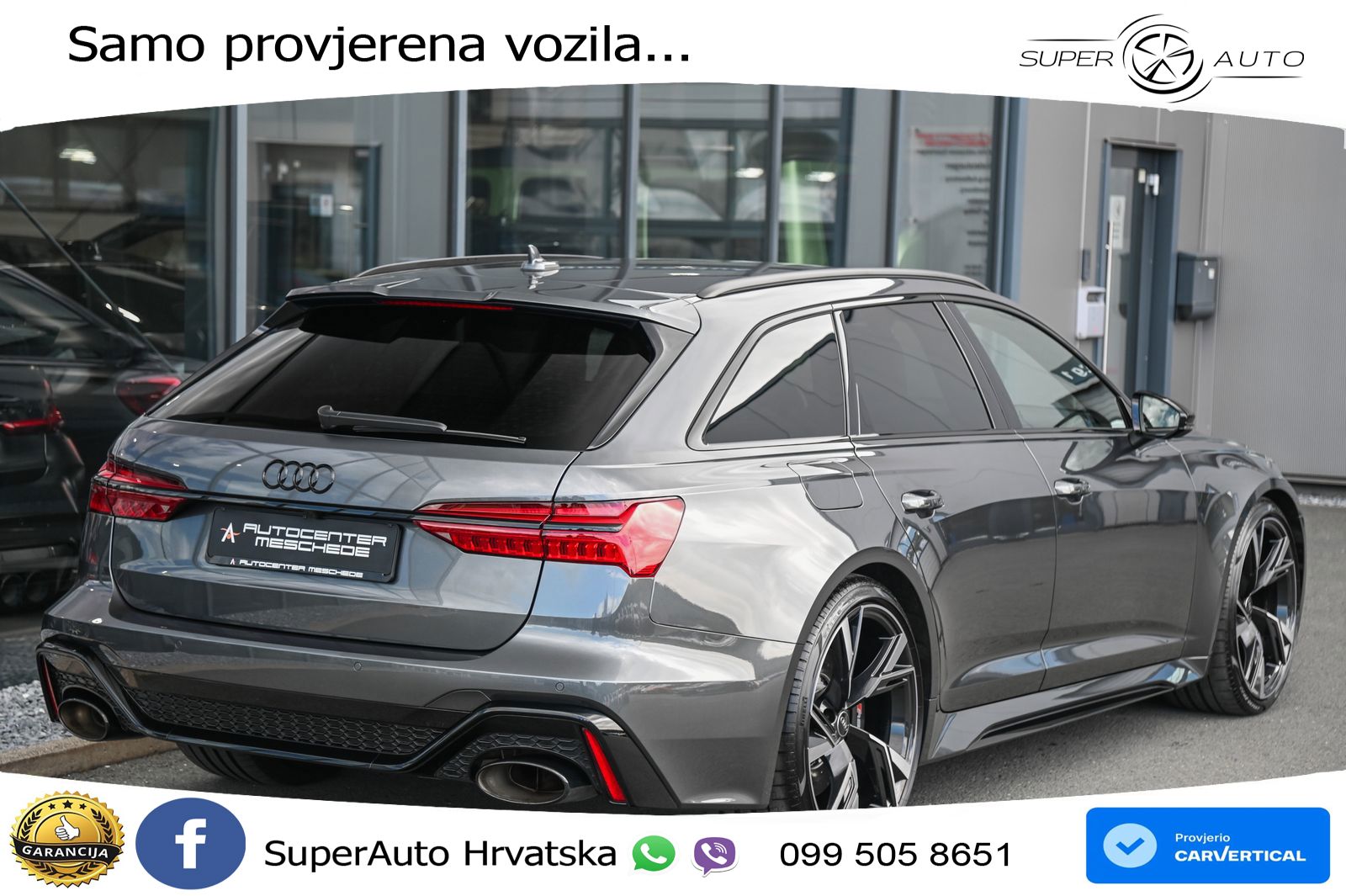 Audi RS6 Avant 4.0 TFSI V8 performance (630 KS)  quattro tiptronic ZRAČNI+ACC+GR SJED+KAM