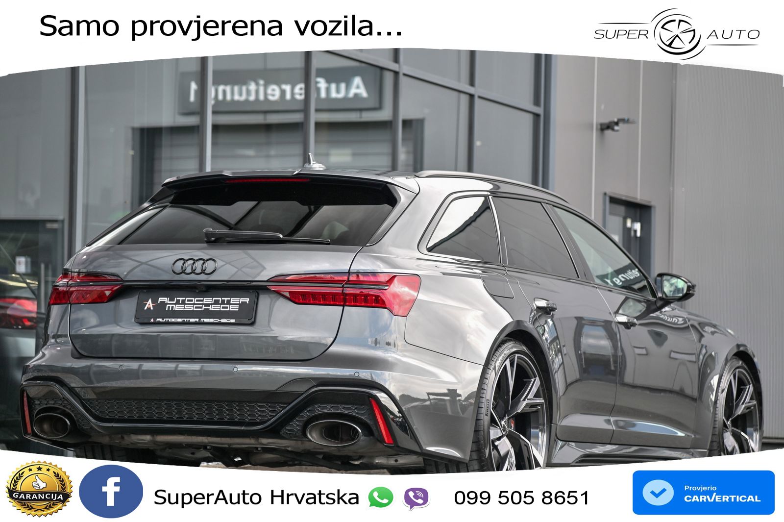 Audi RS6 Avant 4.0 TFSI V8 performance (630 KS)  quattro tiptronic ZRAČNI+ACC+GR SJED+KAM