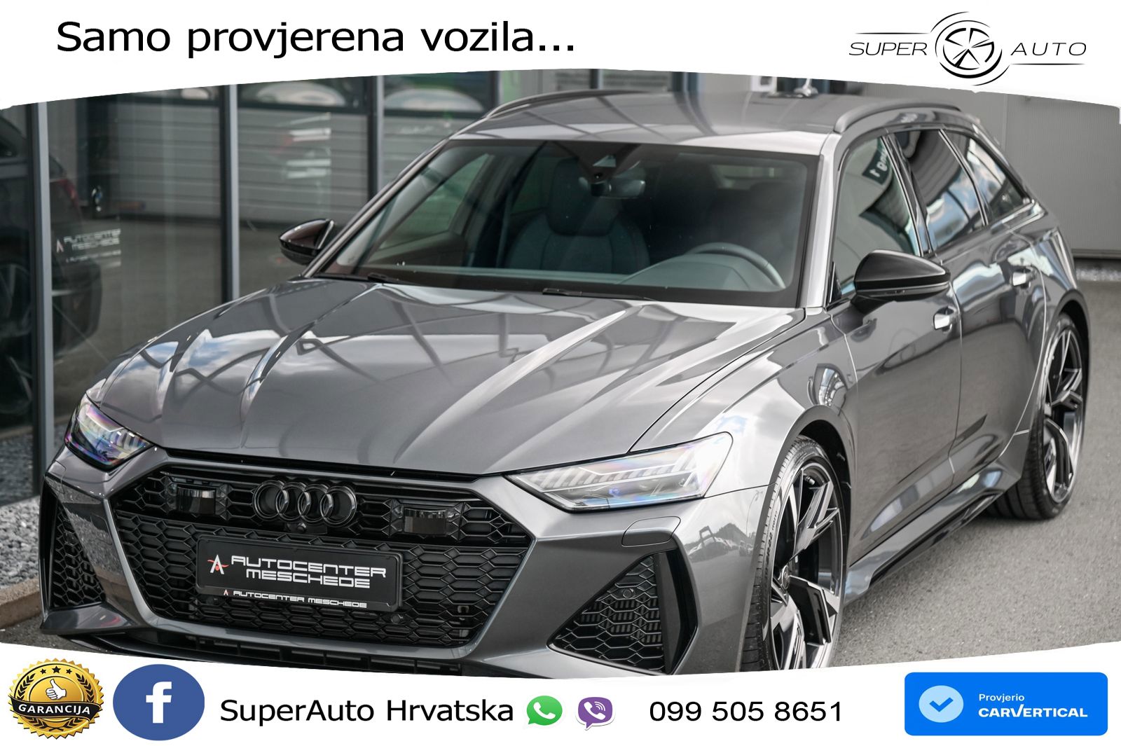 Audi RS6 Avant 4.0 TFSI V8 performance (630 KS)  quattro tiptronic ZRAČNI+ACC+GR SJED+KAM