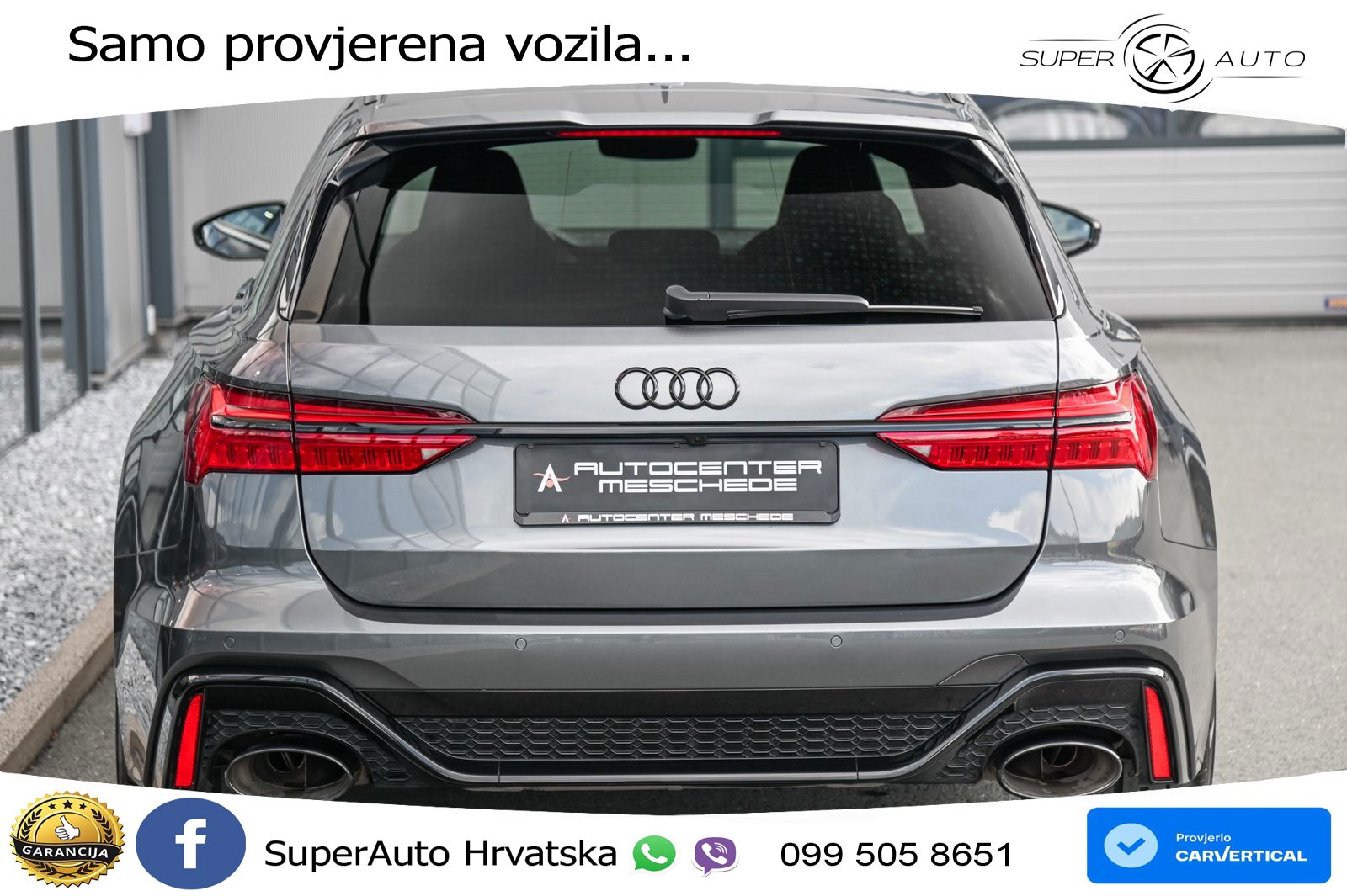 Audi RS6 Avant 4.0 TFSI V8 performance (630 KS)  quattro tiptronic ZRAČNI+ACC+GR SJED+KAM