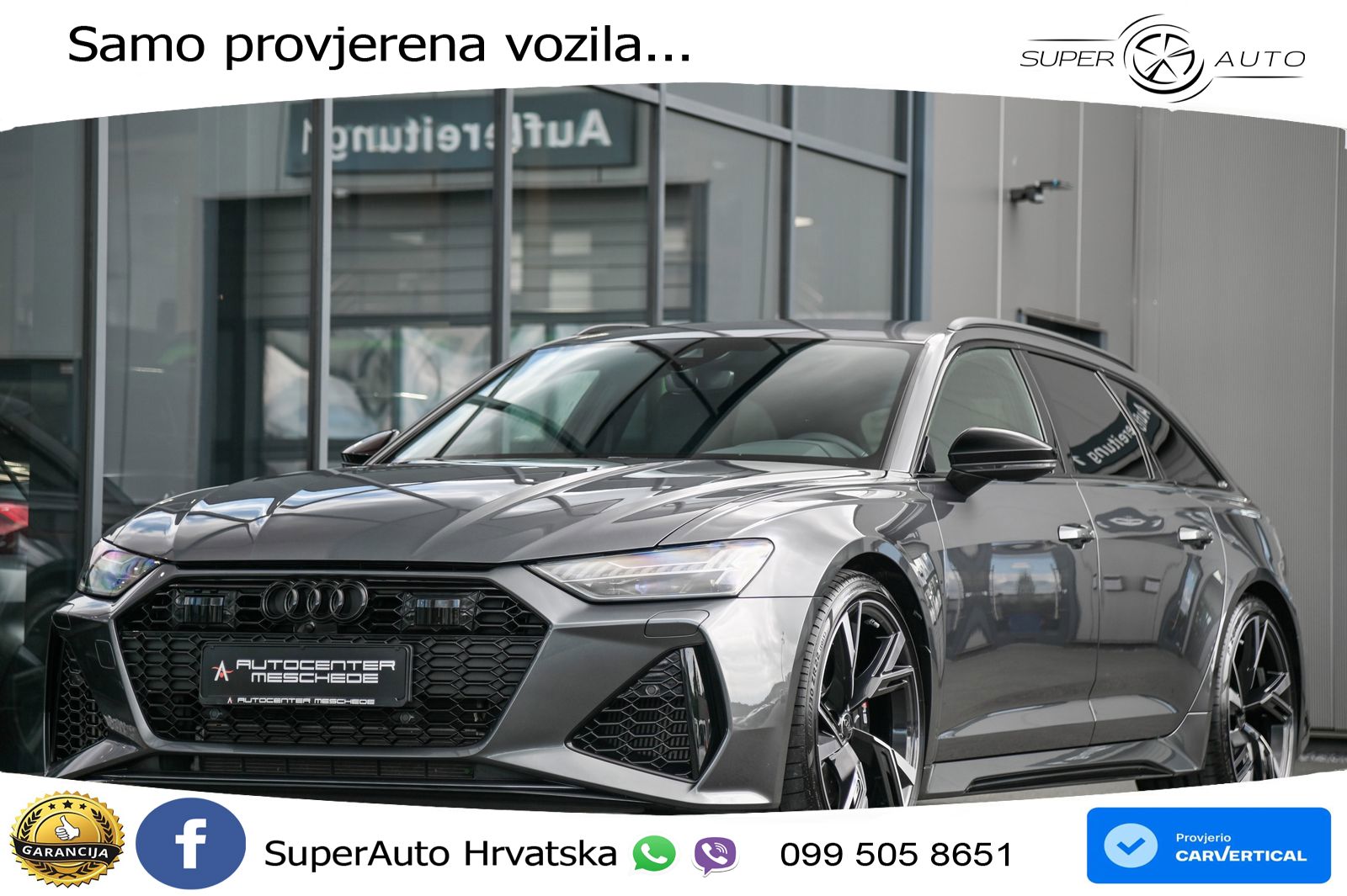 Audi RS6 Avant 4.0 TFSI V8 performance (630 KS)  quattro tiptronic ZRAČNI+ACC+GR SJED+KAM