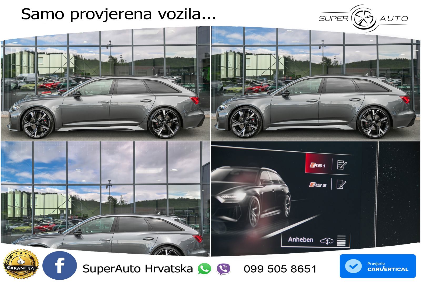 Audi RS6 Avant 4.0 TFSI V8 performance (630 KS)  quattro tiptronic ZRAČNI+ACC+GR SJED+KAM