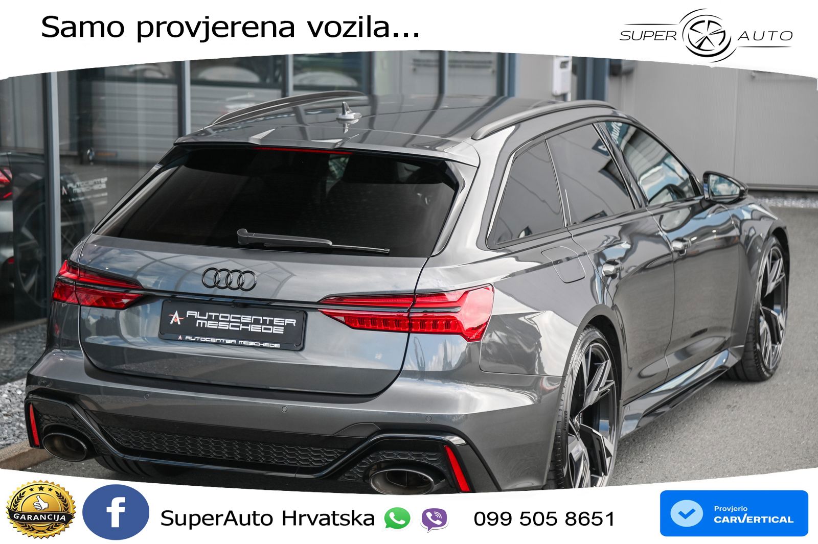 Audi RS6 Avant 4.0 TFSI V8 performance (630 KS)  quattro tiptronic ZRAČNI+ACC+GR SJED+KAM