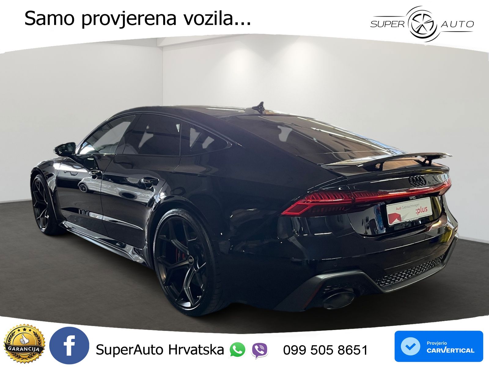 Audi RS7 4.0 TFSI V8 performance (630 KS) quattro tiptronic LED+GR SJED+ACC