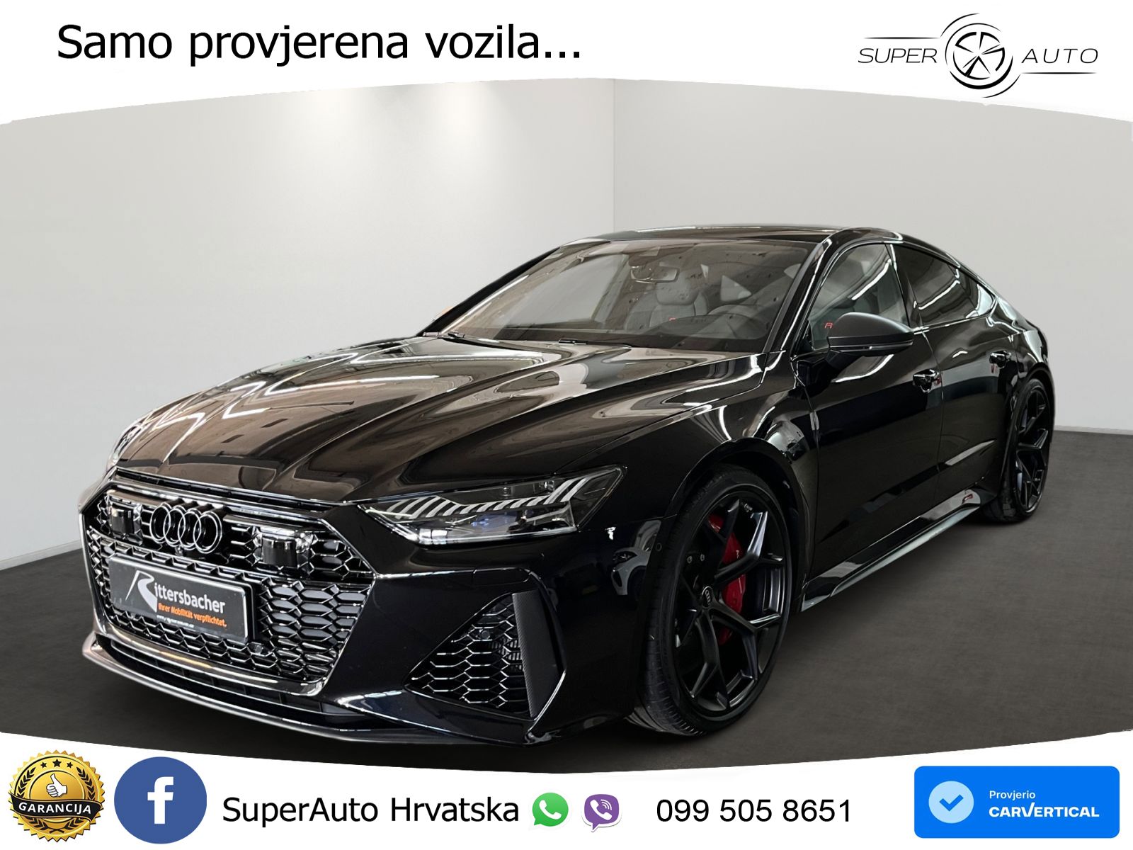 Audi RS7 4.0 TFSI V8 performance (630 KS) quattro tiptronic LED+GR SJED+ACC