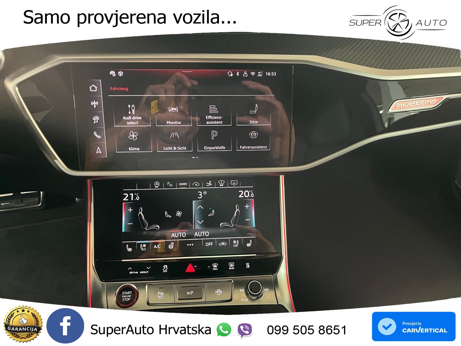 Audi RS7 4.0 TFSI V8 performance (630 KS) quattro tiptronic LED+GR SJED+ACC