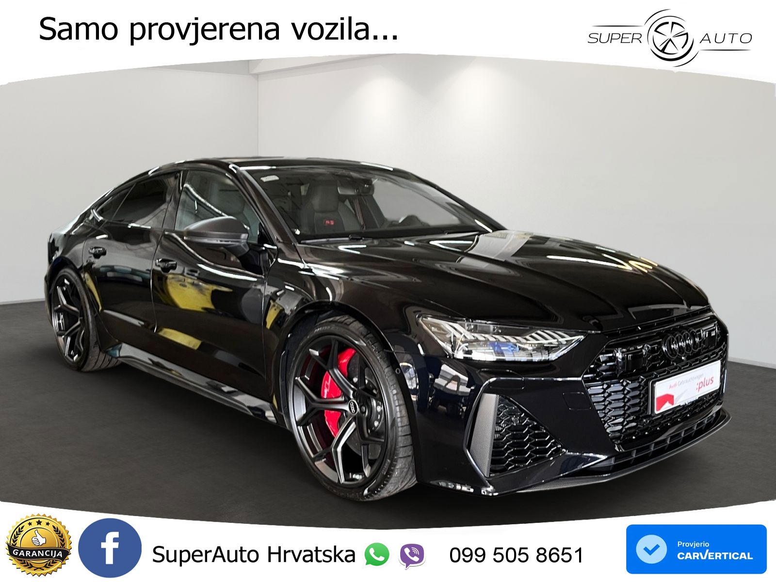 Audi RS7 4.0 TFSI V8 performance (630 KS) quattro tiptronic LED+GR SJED+ACC