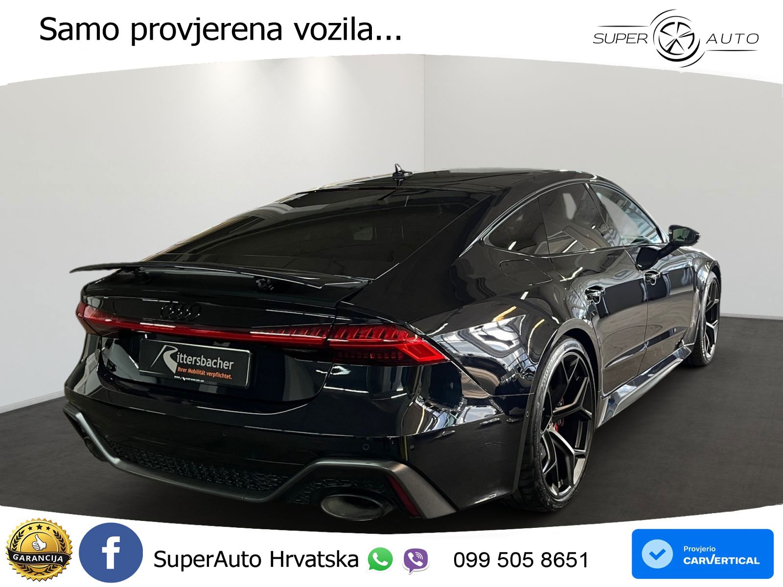 Audi RS7 4.0 TFSI V8 performance (630 KS) quattro tiptronic LED+GR SJED+ACC