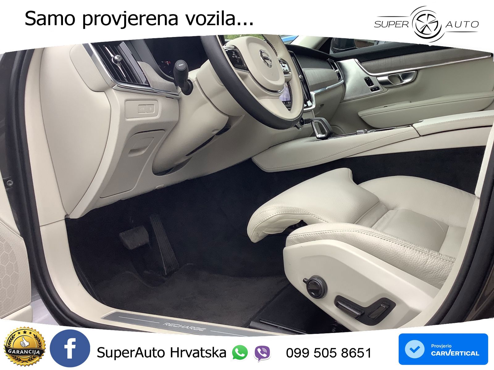 Volvo V90 Recharge T8 AWD Geartronic ZRAČNI+ACC+GR SJED+KAM+PANO