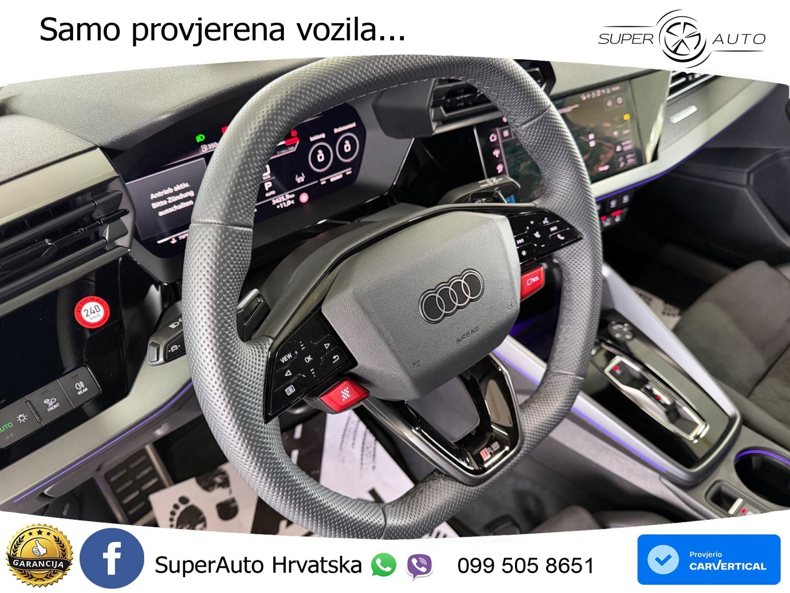 Audi RS3 Sedan 2.5 TFSI (400 KS) quattro S tronic LED+GR SJED+ACC