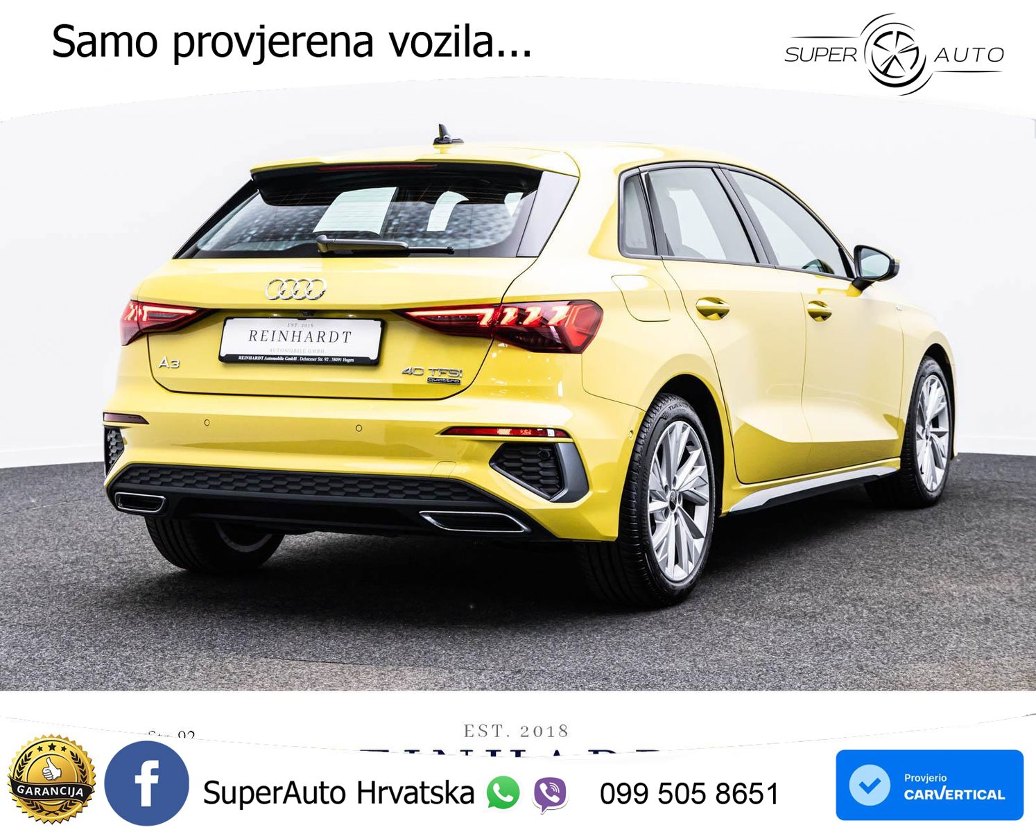 Audi A3 40 TFSI (190 KS) quattro S tronic 2x S line MATRIX+GR SJED+KAM