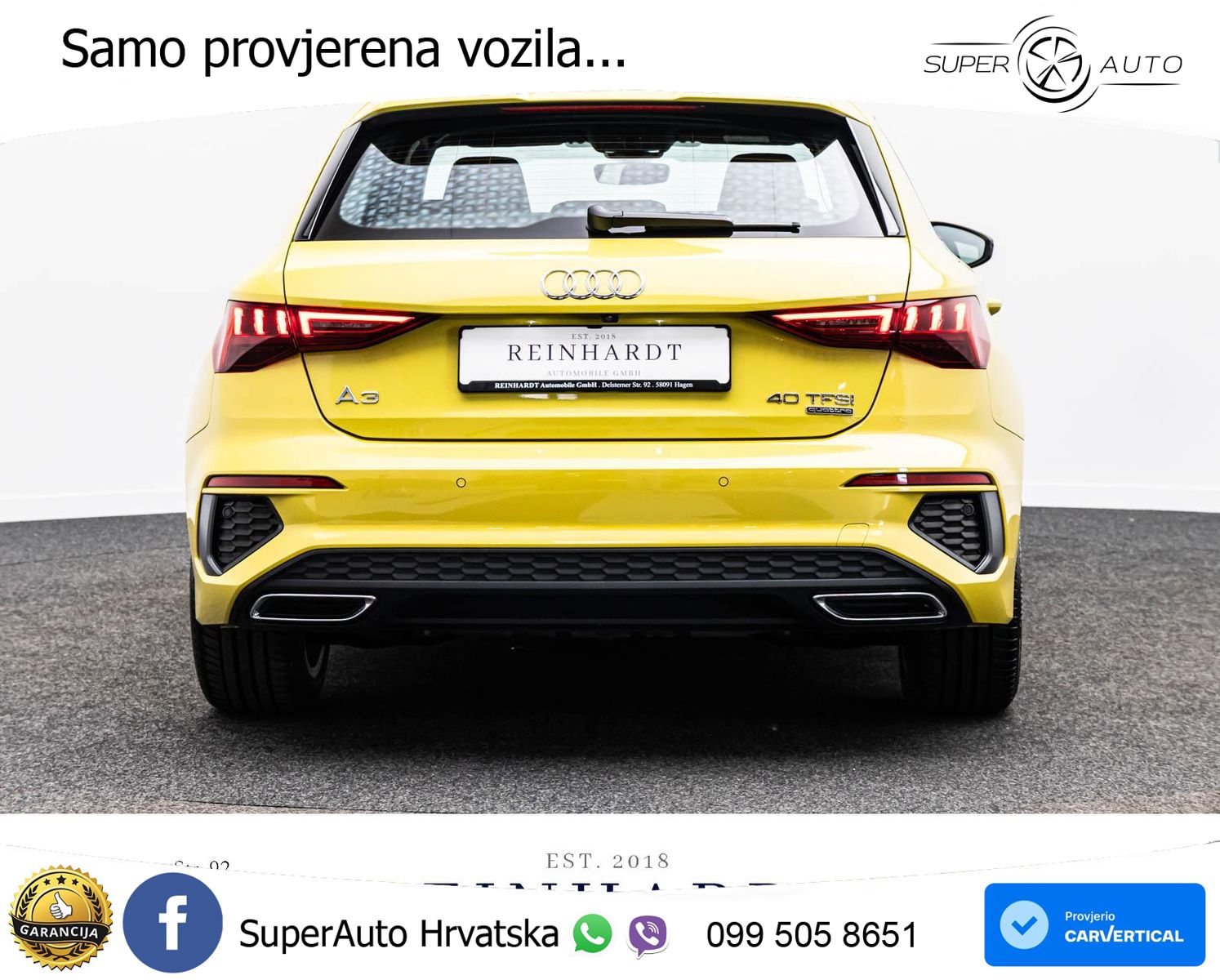 Audi A3 40 TFSI (190 KS) quattro S tronic 2x S line MATRIX+GR SJED+KAM