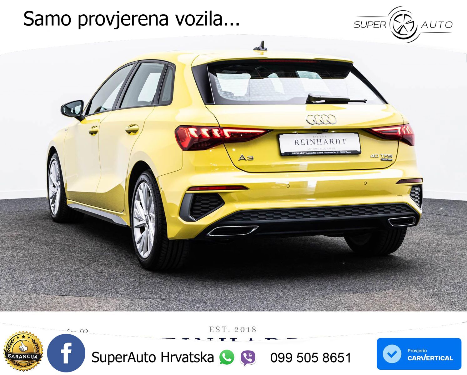 Audi A3 40 TFSI (190 KS) quattro S tronic 2x S line MATRIX+GR SJED+KAM