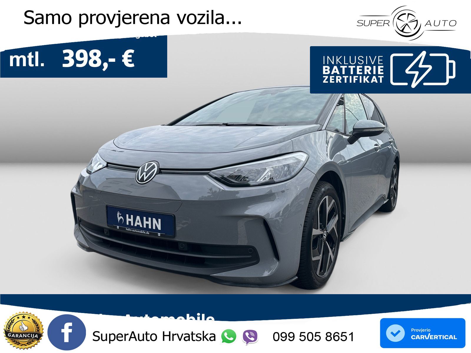 Volkswagen ID.3 Pro 62 kWh (204 KS) LED+GR SJED+ACC