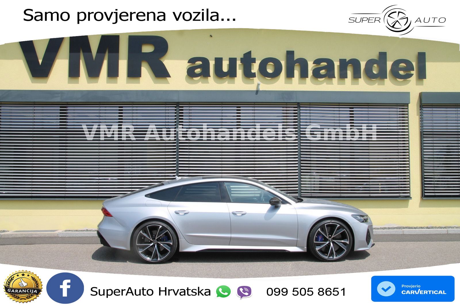 Audi RS7 4.0 TFSI V8 performance (630 KS) quattro tiptronic ACC+HEAD+4xGR SJED+360+PANO