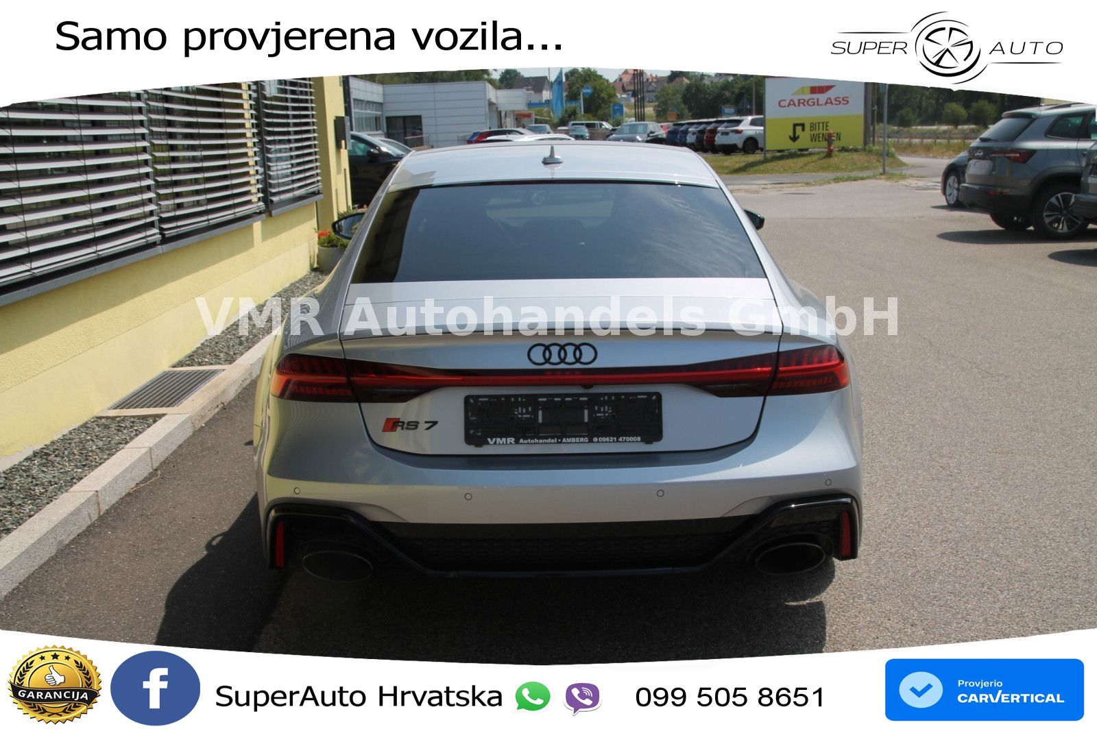 Audi RS7 4.0 TFSI V8 performance (630 KS) quattro tiptronic ACC+HEAD+4xGR SJED+360+PANO