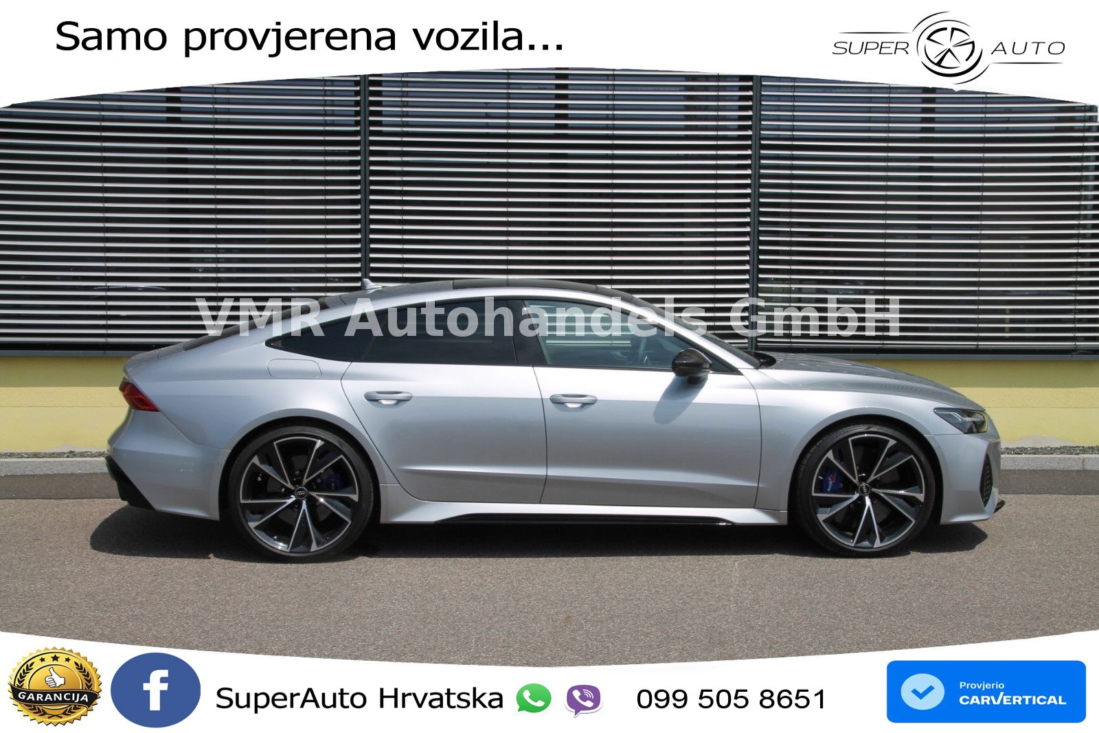 Audi RS7 4.0 TFSI V8 performance (630 KS) quattro tiptronic ACC+HEAD+4xGR SJED+360+PANO