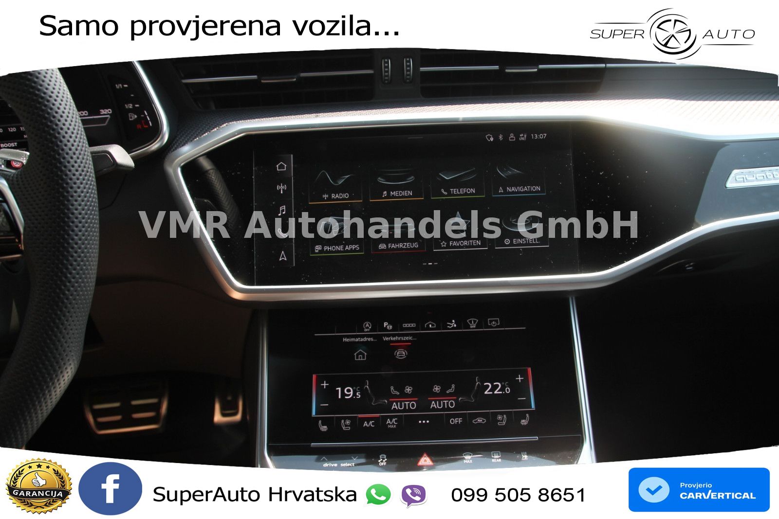 Audi RS7 4.0 TFSI V8 performance (630 KS) quattro tiptronic ACC+HEAD+4xGR SJED+360+PANO